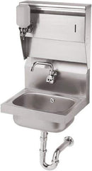 Krowne - 10" Long x 14" Wide Inside, 1 Compartment, Grade 304 Stainless Steel Hand Sink with Electronic Faucet - 20 Gauge, 15" Long x 16" Wide x 24" High Outside, 6" Deep - Exact Tool & Supply