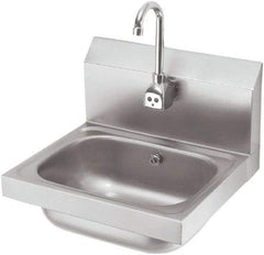Krowne - 10" Long x 14" Wide Inside, 1 Compartment, Grade 304 Stainless Steel Hand Sink with Electronic Faucet - 20 Gauge, 15" Long x 16" Wide x 14" High Outside, 6" Deep - Exact Tool & Supply
