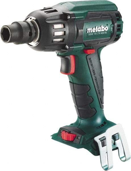 Metabo - 1/2" Drive 18 Volt Pistol Grip Cordless Impact Wrench & Ratchet - 2,150 RPM, 295 Ft/Lb Torque, Lithium-Ion Batteries Not Included - Exact Tool & Supply