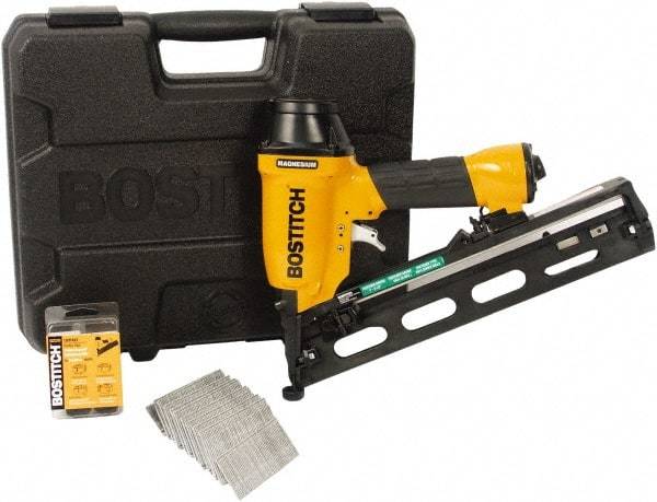 Stanley Bostitch - 1-1/4 to 2-1/2" Nail Length, 15 Gauge Finish Air Nailer Kit - 70 to 120 psi - Exact Tool & Supply