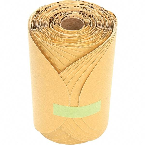 3M - 6" Diam, 100 Grit Aluminum Oxide Adhesive PSA Disc - Fine Grade, Gold, Paper Backing, Flexible, Use with Random Orbital Sanders - Exact Tool & Supply