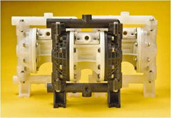 Versa-Matic - 1/2" NPT, Air Operated Diaphragm Pump - Santoprene Diaphragm, Polypropylene Housing - Exact Tool & Supply