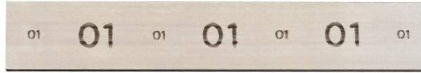 Starrett - 18" Long x 1" Wide x 3/4" Thick, AISI Type O1, Tool Steel Oil-Hardening Flat Stock - + 1/4" Long Tolerance, + 0.01 - 0.015" Wide Tolerance, + 0.01 - 0.015" Thick Tolerance - Exact Tool & Supply