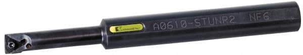 Kennametal - 15.24mm Min Bore Diam, 203.2mm OAL, 1/2" Shank Diam, E-STUN Indexable Boring Bar - T221P Insert, Screw Holding Method - Exact Tool & Supply