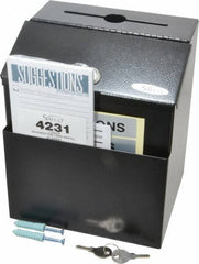 Safco - 7-1/8 Inch Wide x 6 Inch Deep x 8-1/2 Inch High Suggestion Box - Black - Exact Tool & Supply