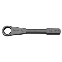 Martin Tools - Box Wrenches; Wrench Type: Striking ; Tool Type: Straight Striking Wrench ; Size (Inch): 2-13/16 ; Number of Points: 12 ; Head Type: Box End ; Finish/Coating: Black Oxide - Exact Tool & Supply