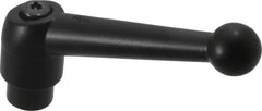 KIPP - M10 x 1.5, 21mm Hub Diam, Zinc Die Cast (Steel Components) Tapped Adjustable Clamping Lever - 90mm OAL, 57.5mm High, 14mm Hole Depth - Exact Tool & Supply