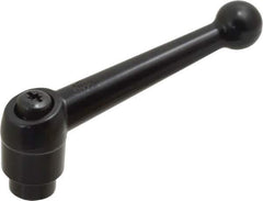 KIPP - M12 x 1.75, 25mm Hub Diam, Zinc Die Cast (Steel Components) Tapped Adjustable Clamping Lever - 108mm OAL, 67mm High, 17mm Hole Depth - Exact Tool & Supply