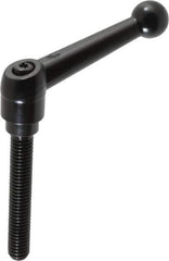 KIPP - 3/8-16, 0.71" Hub Diam, Zinc Die Cast (Steel Components) Threaded Stud Adjustable Clamping Lever - 2.36" Stud Length, 2.87" OAL, 1.79" High - Exact Tool & Supply