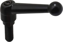 KIPP - M10 x 1.5, 18mm Hub Diam, Zinc Die Cast (Steel Components) Metric Threaded Stud Adjustable Clamping Lever - 25mm Stud Length, 73mm OAL, 45.5mm High - Exact Tool & Supply