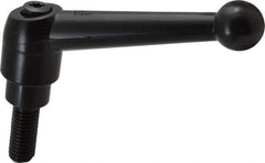 KIPP - M10 x 1.5, 21mm Hub Diam, Zinc Die Cast (Steel Components) Metric Threaded Stud Adjustable Clamping Lever - 25mm Stud Length, 90mm OAL, 57.5mm High - Exact Tool & Supply