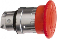 Schneider Electric - 22mm Mount Hole, Extended Mushroom Head, Pushbutton Switch Only - Round, Red Pushbutton, Maintained (MA), Momentary (MO) - Exact Tool & Supply