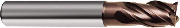 Guhring - 1", 4 Flute, Single End, Solid Carbide, Corner Chamfer End Mill - 4" OAL, Right Hand Flute, 1-1/2" LOC, Right Hand Cut - Exact Tool & Supply