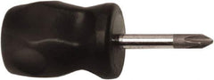 Ability One - #2, 1-1/2" OAL, Standard Phillips Screwdriver - 1-1/2" Blade Length, Round Shank, Ergonomic Handle - Exact Tool & Supply