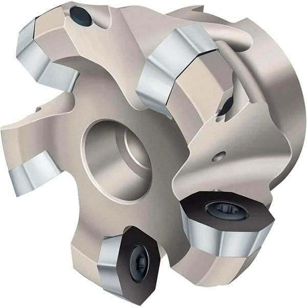 Walter - 170mm Cut Diam, 40mm Arbor Hole, 10mm Max Depth of Cut, Indexable Chamfer & Angle Face Mill - 9 Inserts, OD.. 0605.. Insert, Right Hand Cut, 9 Flutes, Through Coolant, Series Xtra-tec - Exact Tool & Supply