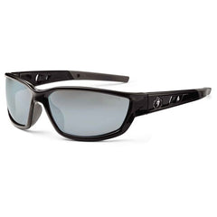 Kvasir Silver Mirror Lens Black Safety Glasses - Exact Tool & Supply