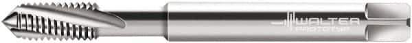 Walter-Prototyp - #8-32 UNC 3 Flute 2B Modified Bottoming Spiral Flute Tap - Powdered Metal, Bright Finish, 63mm OAL, Right Hand Flute, Right Hand Thread, Series 22416 - Exact Tool & Supply
