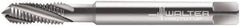 Walter-Prototyp - #4-40 UNC 3 Flute 3B Modified Bottoming Spiral Flute Tap - Powdered Metal, Bright Finish, 56mm OAL, Right Hand Flute, Right Hand Thread, Series 224104 - Exact Tool & Supply
