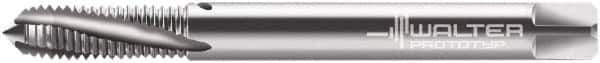 Walter-Prototyp - M8x1.00 Metric Fine 3 Flute 6HX Modified Bottoming Spiral Flute Tap - Powdered Metal, Bright Finish, 90mm OAL, Right Hand Flute, Right Hand Thread, Series 214101 - Exact Tool & Supply