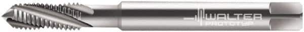 Walter-Prototyp - M5x0.80 Metric 3 Flute 4HX Modified Bottoming Spiral Flute Tap - Powdered Metal, Bright Finish, 70mm OAL, Right Hand Flute, Right Hand Thread, Series 204104 - Exact Tool & Supply