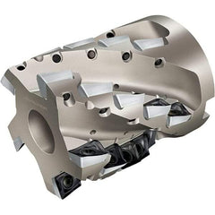 Walter - 12 Inserts, 63mm Cut Diam, 27mm Arbor Diam, 47mm Max Depth of Cut, Indexable Square-Shoulder Face Mill - 69mm High, AD.. 1807.. Insert Compatibility, Through Coolant, Series Xtra-tec - Exact Tool & Supply