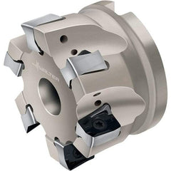 Walter - 7 Inserts, 125mm Cut Diam, 40mm Arbor Diam, 13mm Max Depth of Cut, Indexable Square-Shoulder Face Mill - LN.. 1307.. Insert Compatibility, Through Coolant, Series Xtra-tec - Exact Tool & Supply