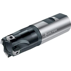 Walter - 32mm Cut Diam, 8mm Max Depth of Cut, 32mm Shank Diam, 110mm OAL, Indexable Square Shoulder End Mill - Multiple Insert Styles, Weldon Shank, 90° Lead Angle, Through Coolant, Series Blaxx - Exact Tool & Supply