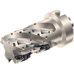Walter - 40mm Cut Diam, 57mm Max Depth of Cut, 105mm OAL, Indexable Square Shoulder Helical End Mill - Multiple Insert Styles, NCT80 Modular Connection, 90° Lead Angle, Through Coolant, Series Xtra-tec - Exact Tool & Supply
