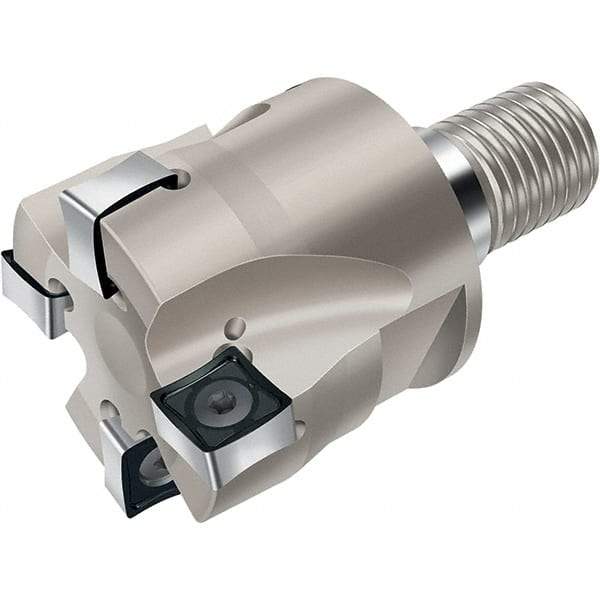 Walter - 40mm Cut Diam, 10mm Max Depth of Cut, Indexable Chamfer & Angle End Mill - Multiple Insert Styles, Modular Connection Shank, Through Coolant - Exact Tool & Supply