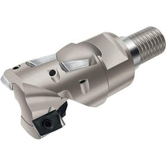 Walter - 25mm Cut Diam, 22mm Max Depth of Cut, Indexable Square Shoulder Helical End Mill - Multiple Insert Styles, T22 Modular Connection, 90° Lead Angle, Through Coolant - Exact Tool & Supply