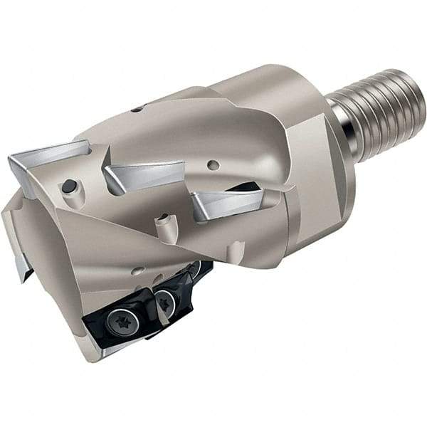 Walter - 50mm Cut Diam, 43mm Max Depth of Cut, Indexable Square Shoulder Helical End Mill - Multiple Insert Styles, T45 Modular Connection, 90° Lead Angle, Through Coolant - Exact Tool & Supply