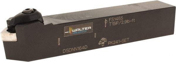 Walter - DSDN, Neutral Cut, 1" Shank Height x 1" Shank Width, Negative Rake Indexable Turning Toolholder - 6" OAL, SN..1204.., SN..43.. Insert Compatibility, Series Walter Turn - Exact Tool & Supply