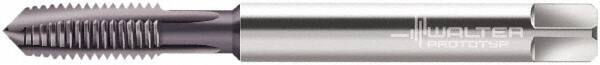 Walter-Prototyp - M10x1.50 Metric, 3 Flute, AlCrN Finish, Powdered Metal Spiral Point Tap - Plug Chamfer, Right Hand Thread, 100mm OAL, 20mm Thread Length, 10mm Shank Diam, 6HX Class of Fit, Series 2021763 - Exact Tool & Supply