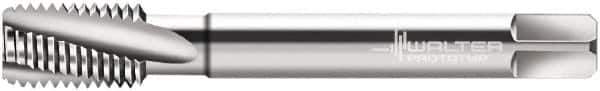Walter-Prototyp - M8x1.00 Metric Fine 3 Flute 6HX Modified Bottoming Spiral Flute Tap - Powdered Metal, Bright Finish, 90mm OAL, Right Hand Flute, Right Hand Thread, Series 21466 - Exact Tool & Supply