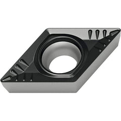 Walter - DCMT32.52 RP4 Grade WPP10S Carbide Turning Insert - TiCN/Al2O3/TiN Finish, 55° Diamond, 3/8" Inscr Circle, 5/32" Thick, 1/32" Corner Radius - Exact Tool & Supply