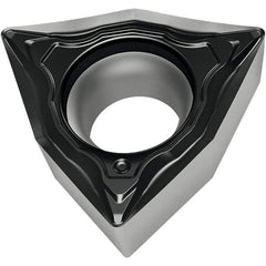 Walter - WCMT21.51 FP4 Grade WPP10S Carbide Turning Insert - TiCN/Al2O3/TiN Finish, 80° Trigon, 1/4" Inscr Circle, 3/32" Thick, 1/64" Corner Radius - Exact Tool & Supply