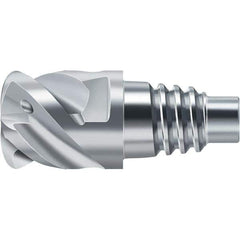 Walter-Prototyp - H2EC Carbide End Milling Tip Insert - TiAlN/TiAl Finish, 4 Flutes, 16mm Cutting Diam, 10mm Depth of Cut, 18.7mm Extension, 0.0787" Cnr Rad - Exact Tool & Supply