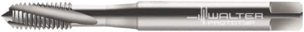 Walter-Prototyp - #4-40 UNC 3 Flute 3B Modified Bottoming Spiral Flute Tap - Cobalt, Bright Finish, 56mm OAL, Right Hand Flute, Right Hand Thread, Series 22400 - Exact Tool & Supply