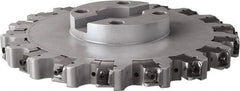 Seco - Shell Mount Connection, 0.63" Cutting Width, 3.4" Depth of Cut, 304.8mm Cutter Diam, 2-1/2" Hole Diam, 18 Tooth Indexable Slotting Cutter - R335.25 Toolholder, LNHQ 1707, XNHQ 1707 Insert, Left Hand Cutting Direction - Exact Tool & Supply