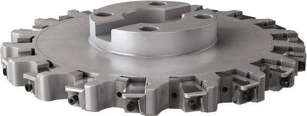 Seco - Shell Mount Connection, 0.6299" Cutting Width, 3.6024" Depth of Cut, 315mm Cutter Diam, 2.3622" Hole Diam, 18 Tooth Indexable Slotting Cutter - R335.25 Toolholder, LNHQ 1707, XNHQ 1707 Insert, Right Hand Cutting Direction - Exact Tool & Supply