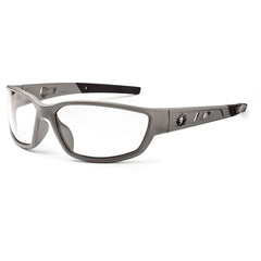 Kvasir Clear Lens Matte Gray Safety Glasses - Exact Tool & Supply