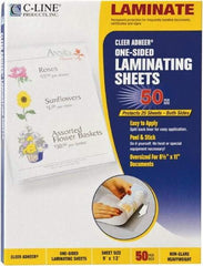 C-LINE - 50 Self-Laminating Sheets - 2 mil Thick x 9" Wide x 1' Long - Exact Tool & Supply