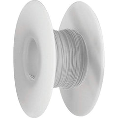 OK Industries - 30 AWG, 1 Strand, 30.4 m OAL, Copper Hook Up Wire - White Kynar Jacket, 0.02" Diam - Exact Tool & Supply