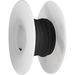 OK Industries - 28 AWG, 1 Strand, 30.4 m OAL, Copper Hook Up Wire - Black Kynar Jacket, 0.024" Diam - Exact Tool & Supply