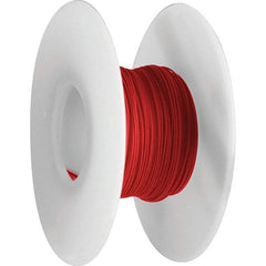 OK Industries - 30 AWG, 1 Strand, 30.4 m OAL, Copper Hook Up Wire - Red Kynar Jacket, 0.02" Diam - Exact Tool & Supply