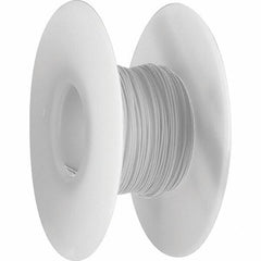 OK Industries - 30 AWG, 1 Strand, 304 m OAL, Copper Hook Up Wire - White Kynar Jacket - Exact Tool & Supply