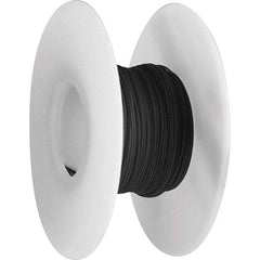 OK Industries - 26 AWG, 1 Strand, 30.4 m OAL, Copper Hook Up Wire - Black Kynar Jacket, 0.027" Diam - Exact Tool & Supply
