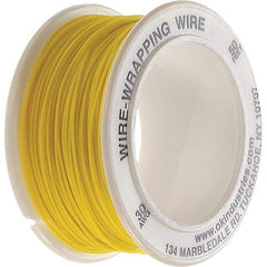 OK Industries - 30 AWG, 1 Strand, 15.2 m OAL, Copper Hook Up Wire - Yellow Kynar Jacket - Exact Tool & Supply