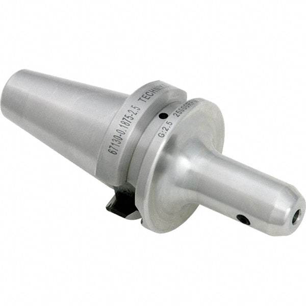 Techniks - BT30 Dual Contact Taper 1/8 Hole End Mill Holder & Adapter - 11/16" Nose Diam, 2-1/2" Projection - Exact Tool & Supply