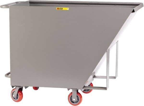 Little Giant - 2,000 Lb Load Capacity, 3/4 Cu Yd, Steel Tilt Truck - 27" Wide x 56-3/4" Long x 40-5/8" High, Gray - Exact Tool & Supply